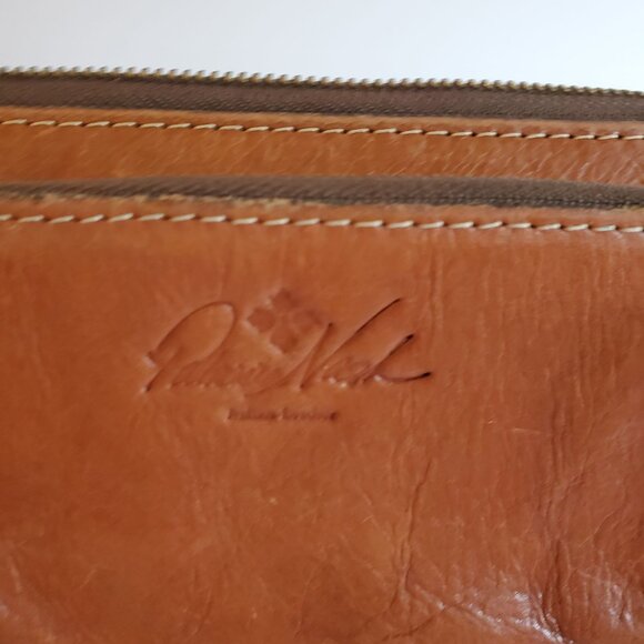 Patricia Nash Bifold Wallet Wristlet Strap Brown Zip Around - Picture 8 of 14